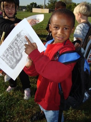 First graders use On The River as a platform to learn about and practice using maps.