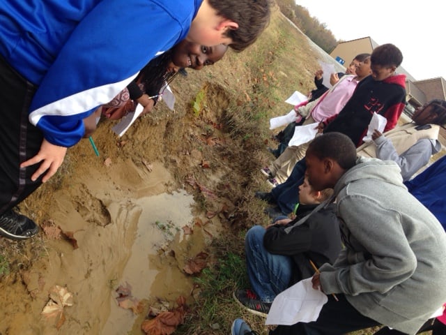 These sixth graders discover that nature can be found is the most unlikely places.