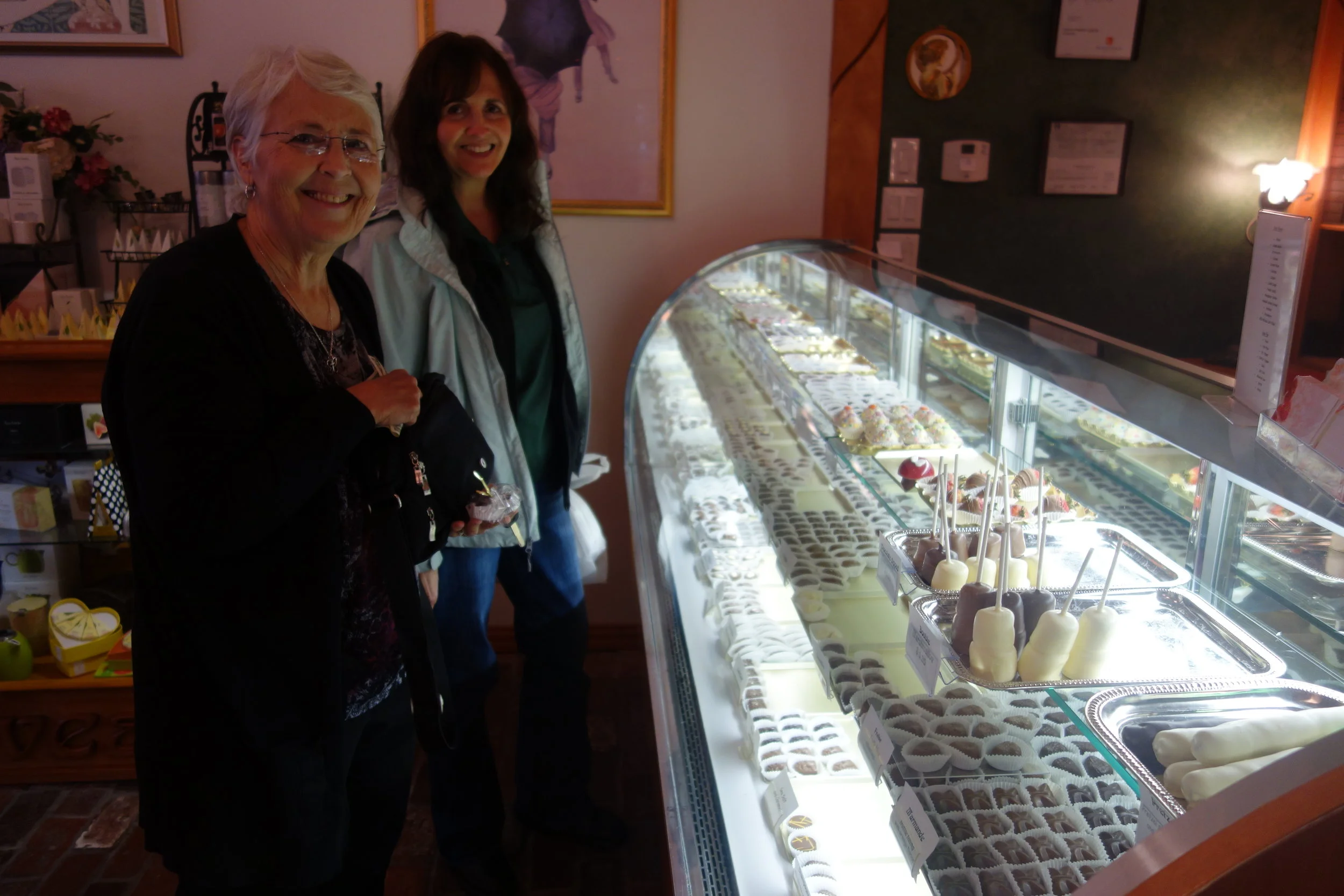 Sandy and Marci take care of the monarchs and me. My trip was jam packed (and chocolate packed) in Tulsa!