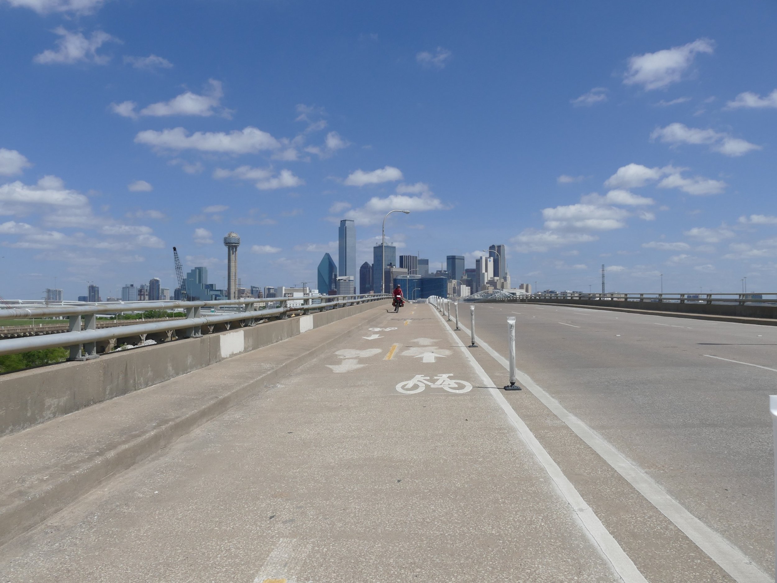 So I biked to Dallas and think it is so cool that I've connected the overwintering grounds to the Dallas skyline.