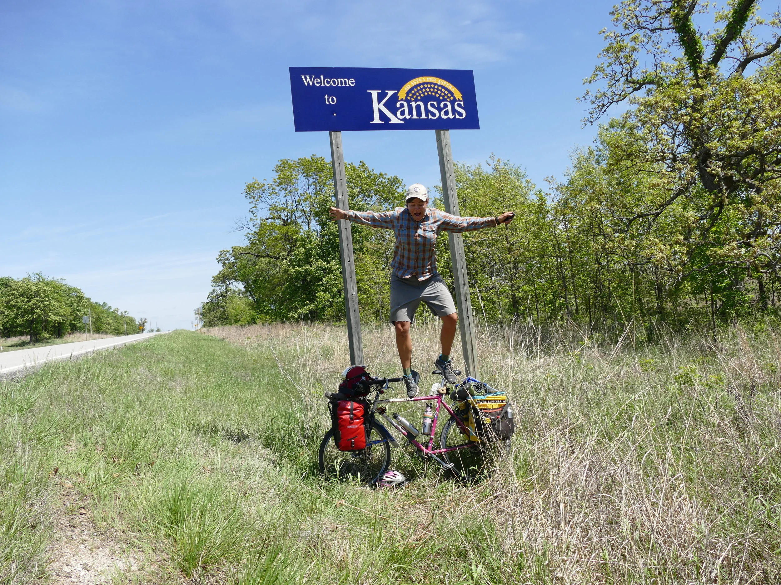Welcome to Kansas! Taking this photo could have been the most dangerous thing I've done yet.
