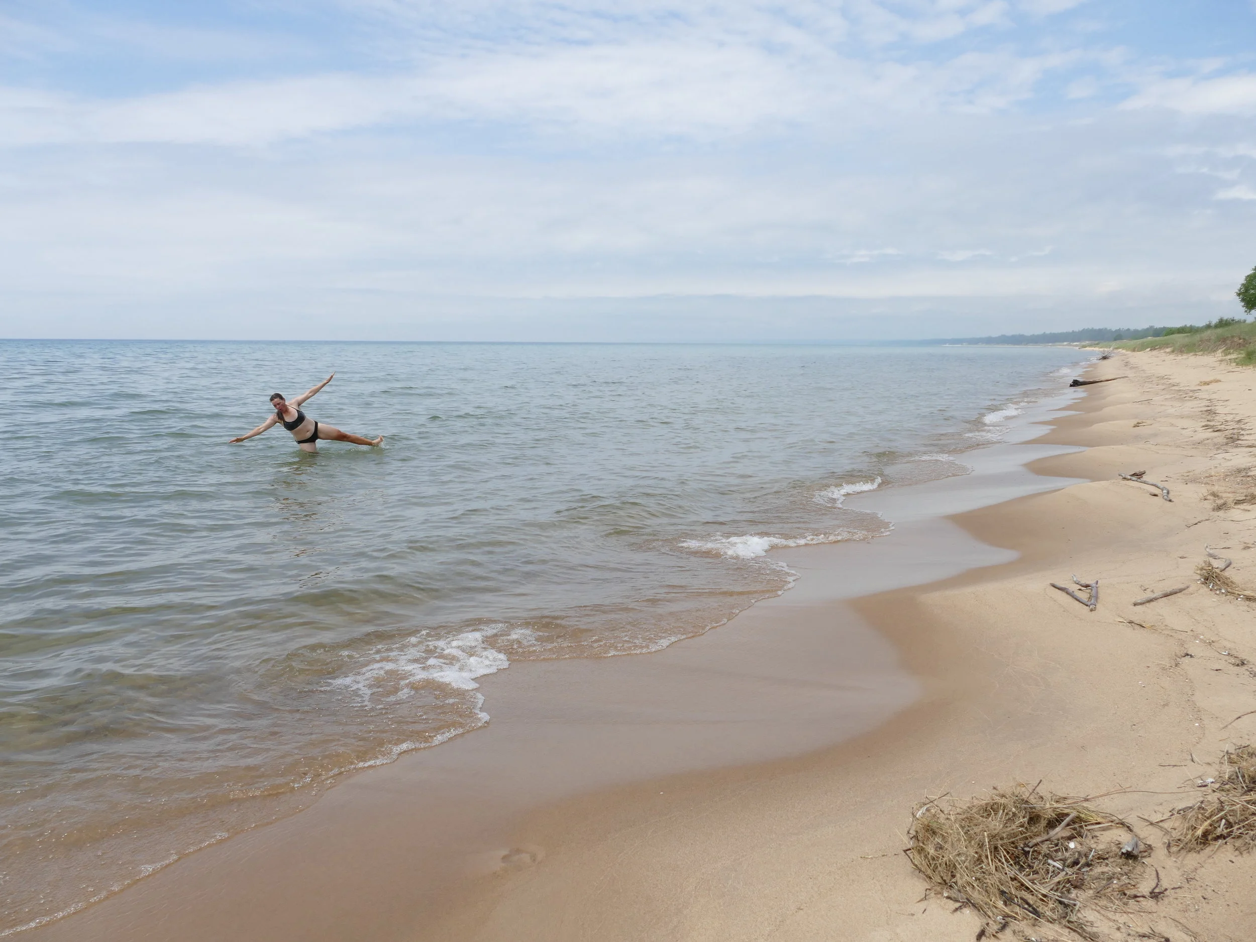 In 10 days I swam in three Great Lakes, but I'll need to swim more to get rid of my serious farmer's tan!