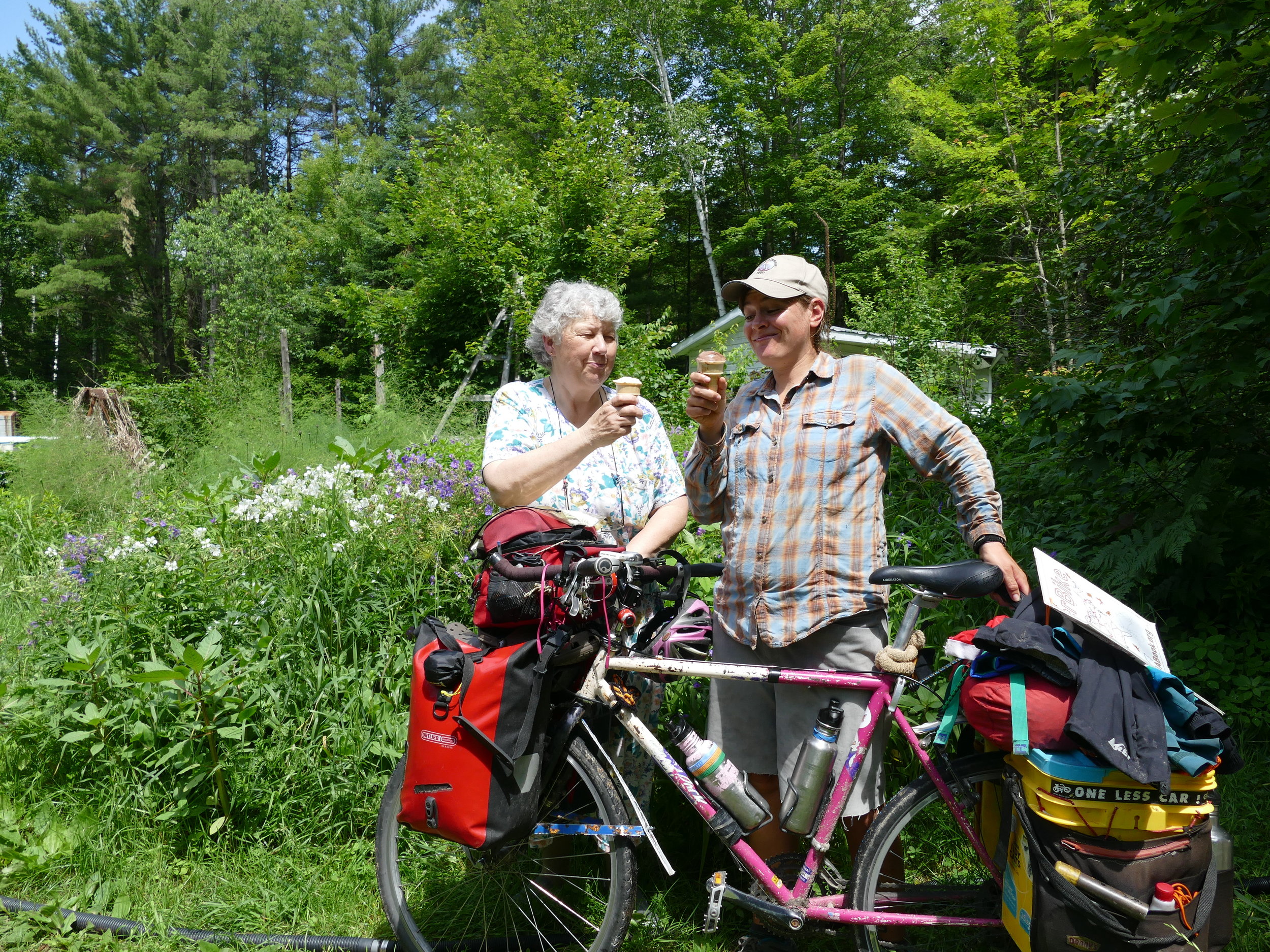 Margaret, a dairy farmer, provided food for me AND for monarchs. Her homemade ice cream was beyond perfect.