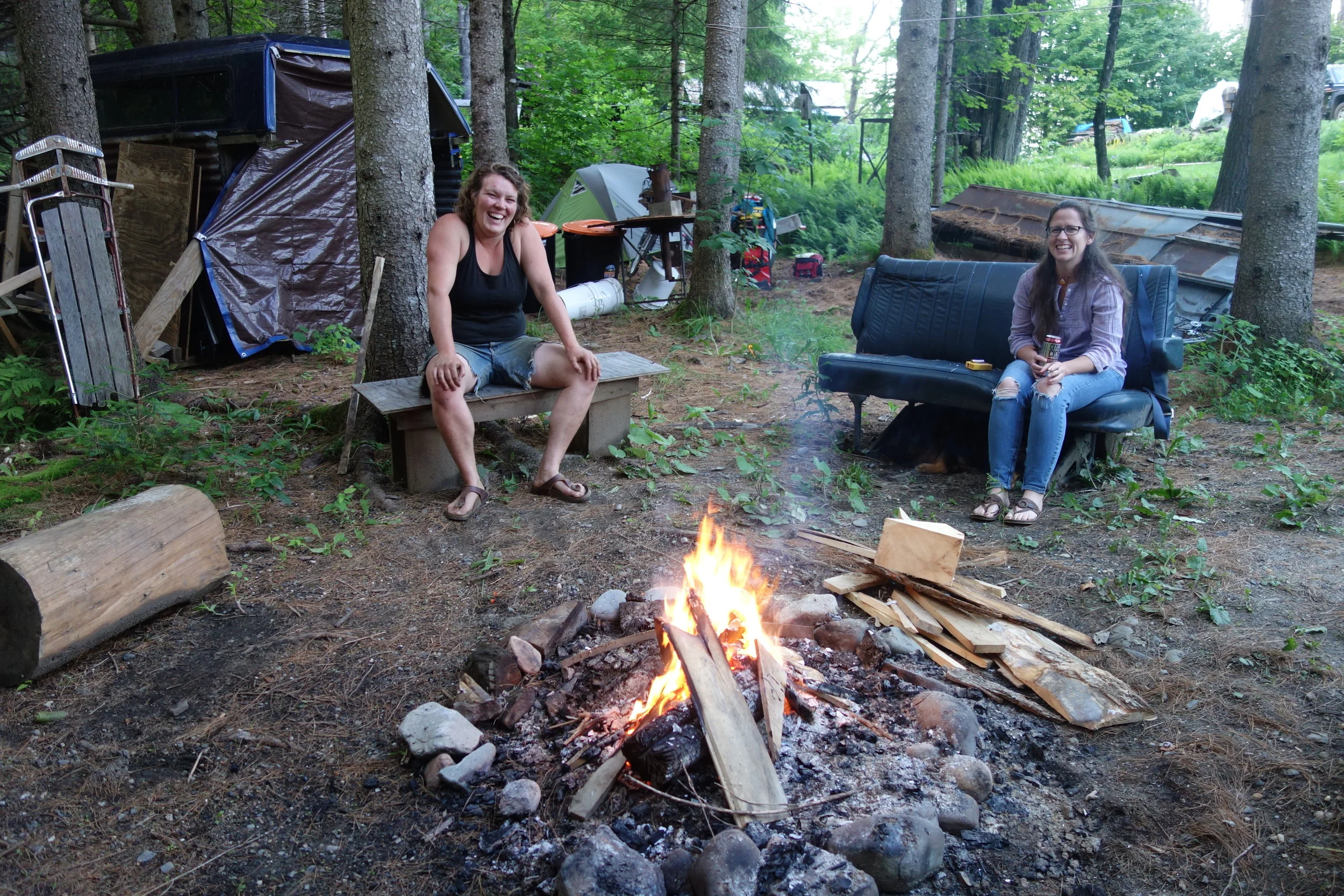 Now THAT is a Vermont campfire. Thanks to a recently attended wedding we roasted a lot of s'mores on the fire while I rested at Jess' house.