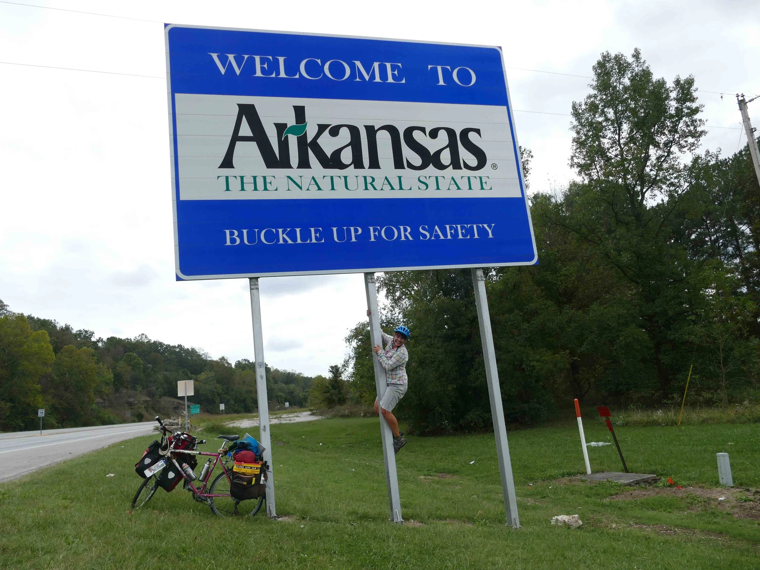 I celebrated making it to Arkansas, the last new state of my trip AND the 8,000 mile mark.