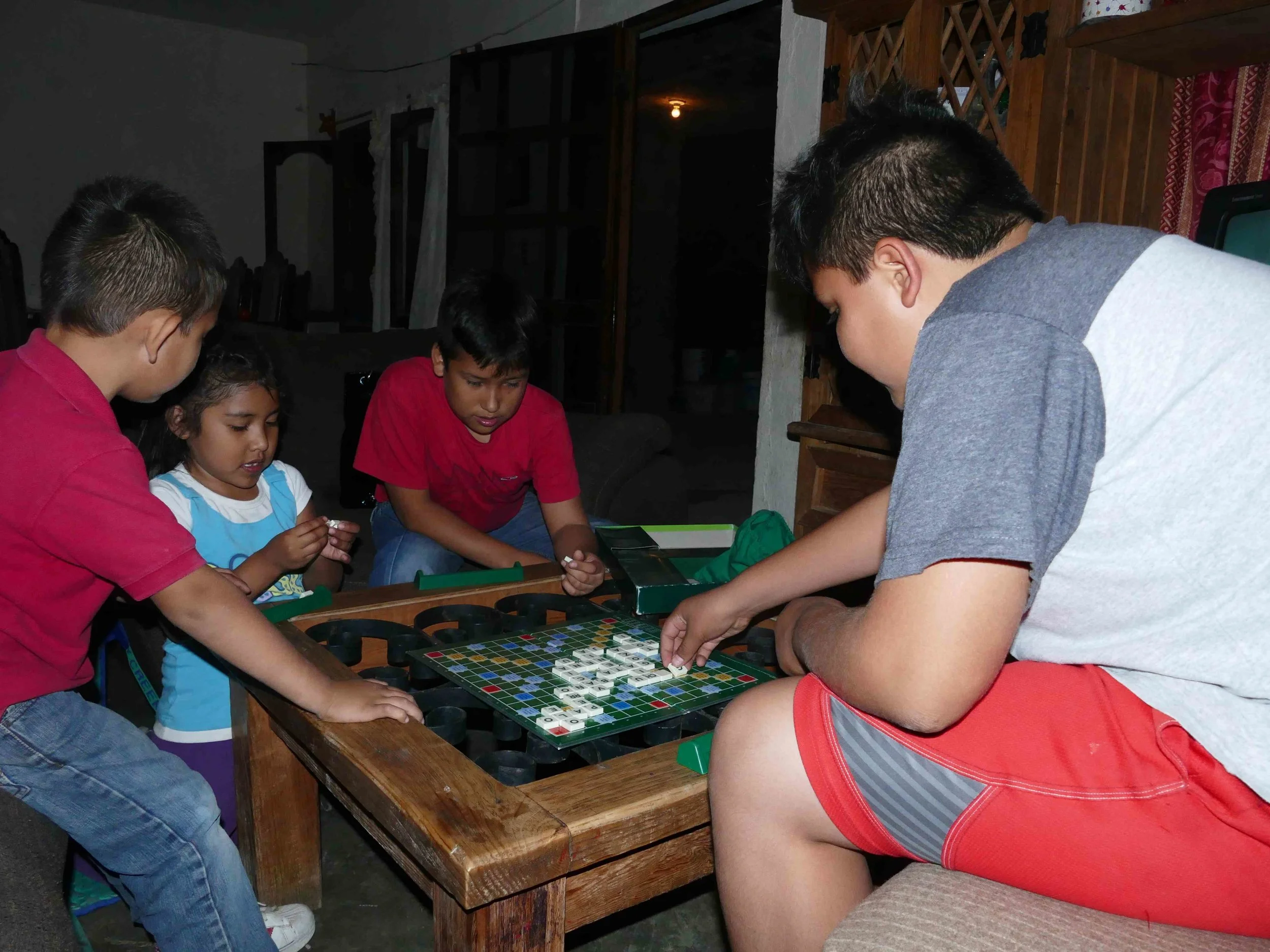 These kids had some incredible rules for scrabble. My team did take home one victory.