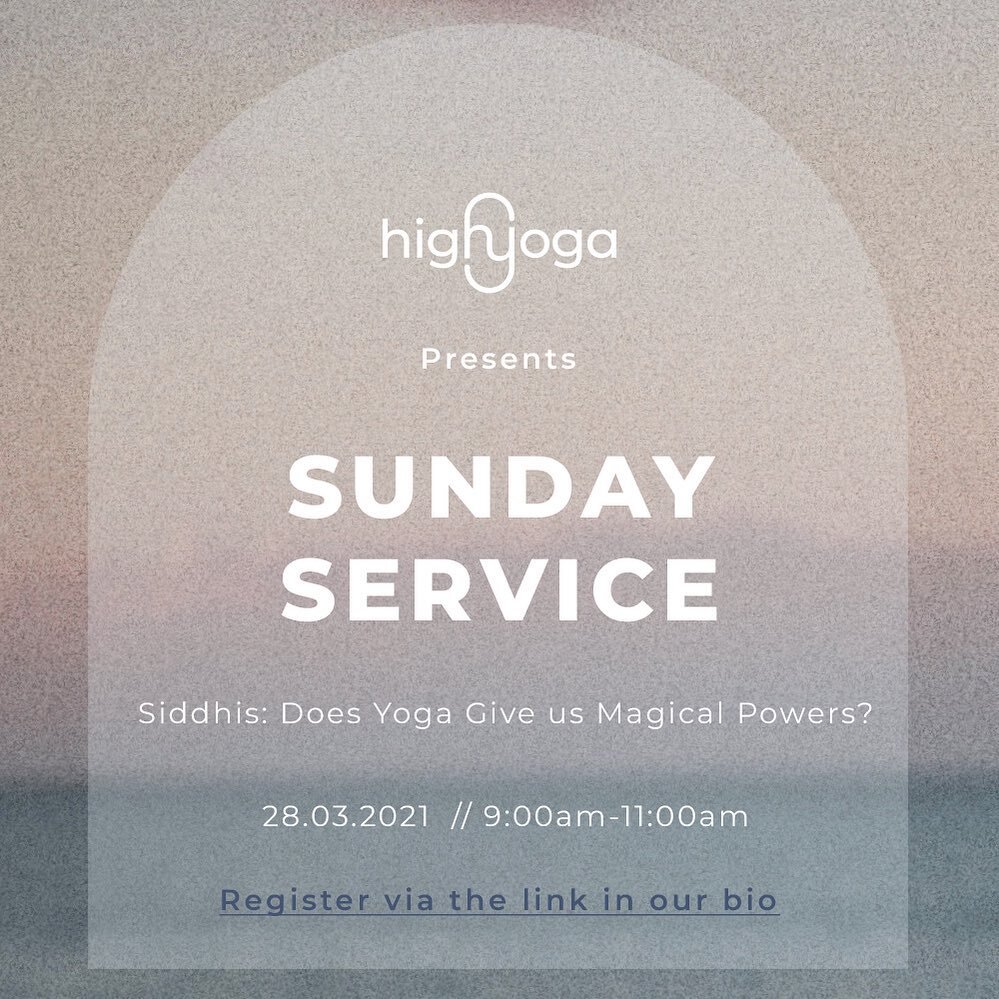 @highyogaschool&rsquo;s next Sunday Service is on the 28th at 9:00am. Does yoga give us magical powers?! Come for a 60 min asana practice with me &amp; 60 min lecture by @christiancoelhoyoga, followed by a short Q&amp;A &amp; opportunity to share and