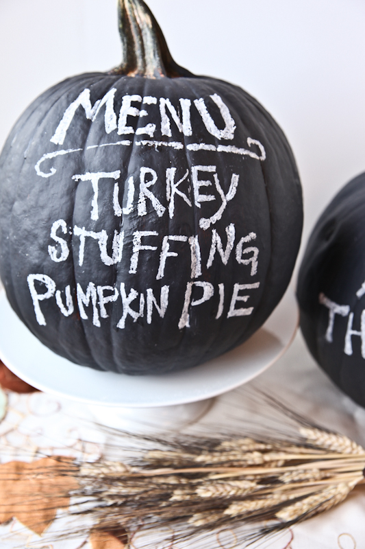 Chalkboard Pumpkin Menus for Halloween