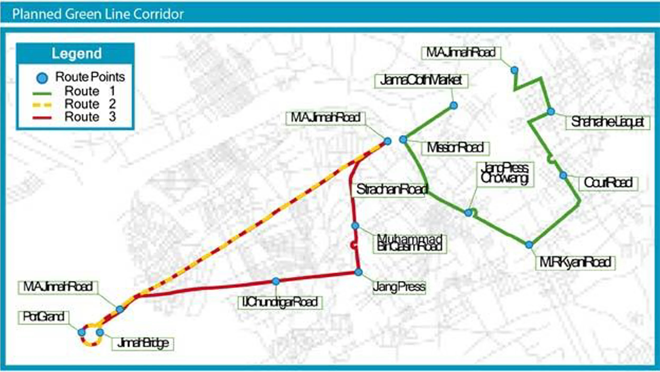 Courtesy: Green-Line Corridor Plan, Official Website of Green-Line
