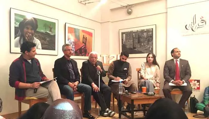 Panel Discussion on Anti-Encroachment Drive and Loss of Heritage Spaces at The Second Floor - T2F Panelist: Mayor Wasim Akhtar, Mr. Arif Hassan, Mr. Jibran Nasir, Ms Marvi Mazhar and Mr. Syed Muhammad Ali Shah. Moderator: Arieb Azhar, https://www.thenews.com.pk/print/422670-speakers-lament-loss-of-livelihoods-due-to-drive-against-encroachments https://www.thenews.com.pk/print/403505-karachi-s-anti-encroachment-drive-is-ill-conceived-experts https://www.dawn.com/news/1446485