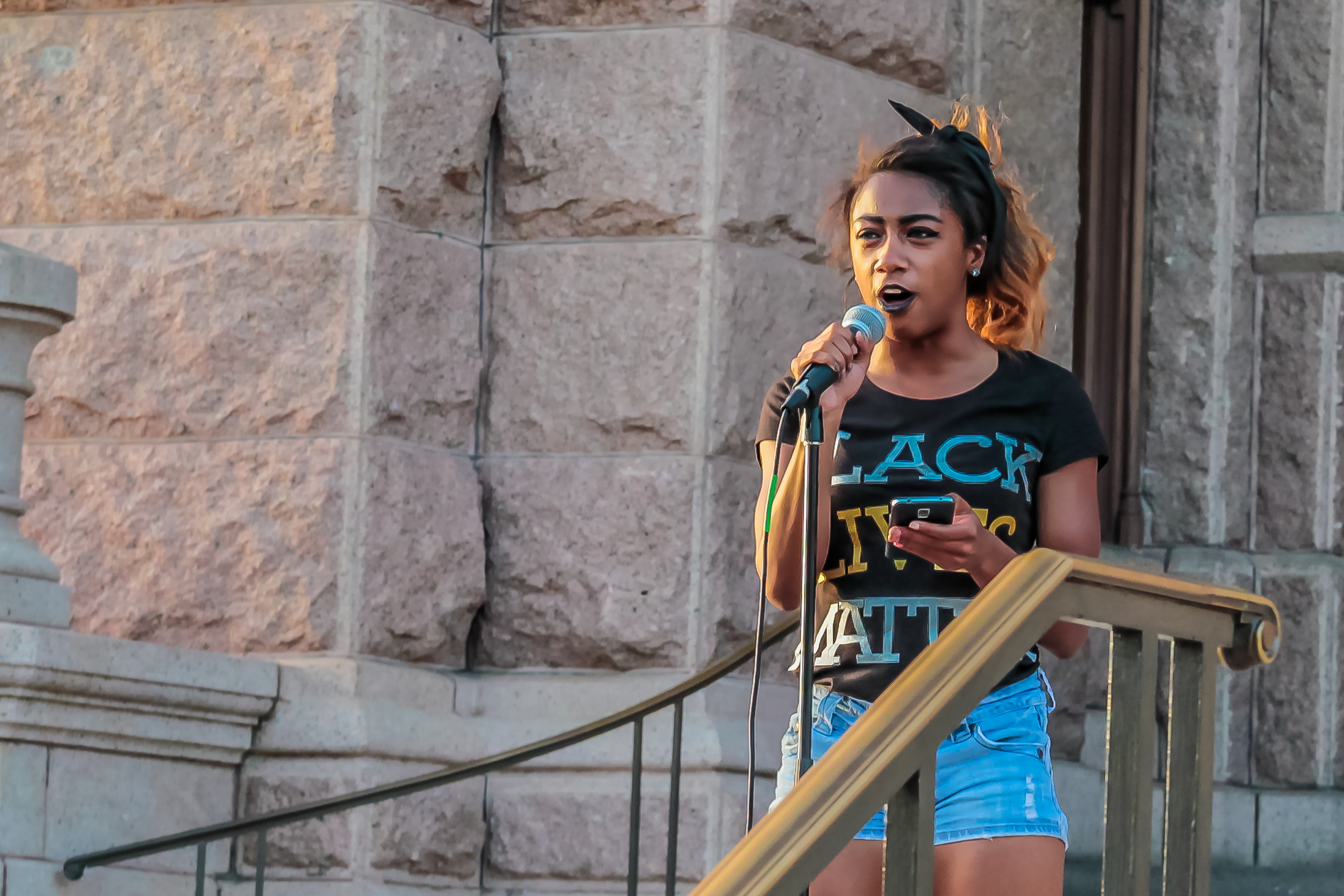 Speaker at Black Lives Matter Rally, Austin, Texas