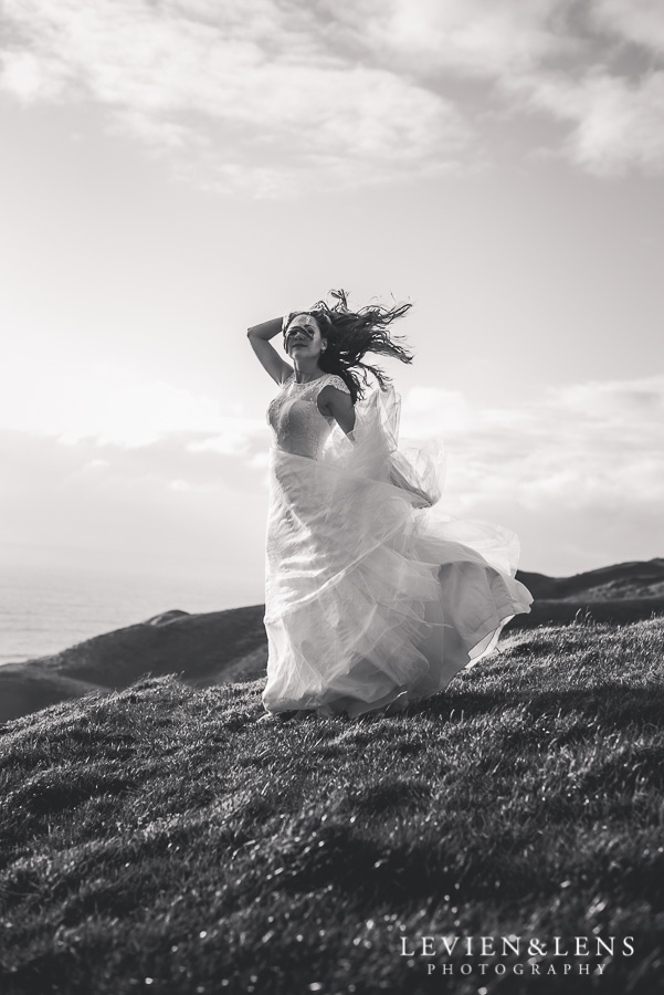 Stunning bride on the hill