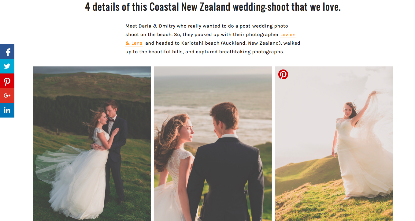 Costal new zealand post-wedding session | Auckland couples photographer