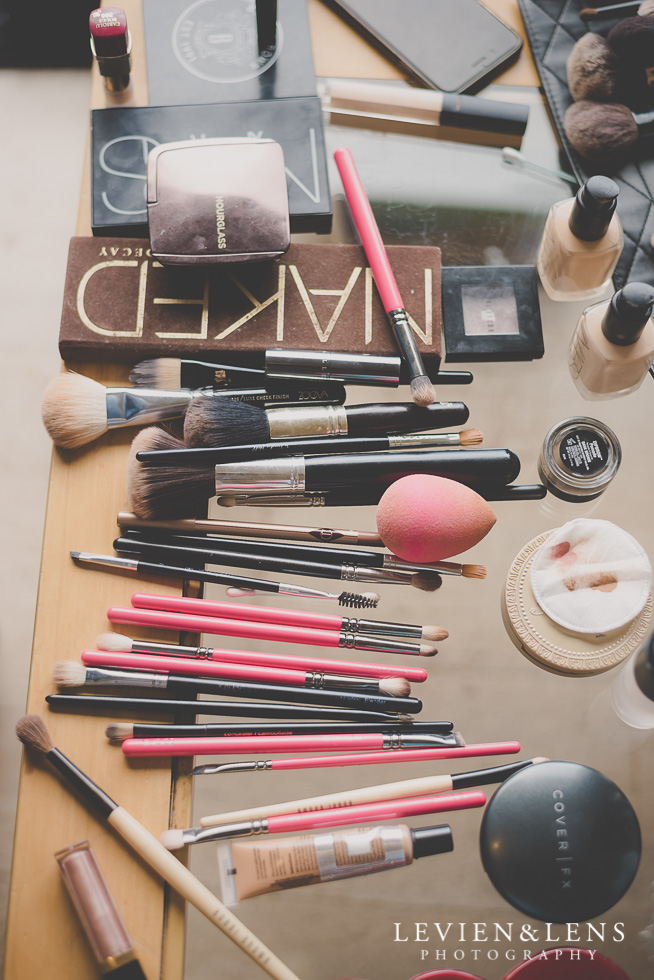 makeup stuff on the table {Auckland-Waikato wedding photographer}