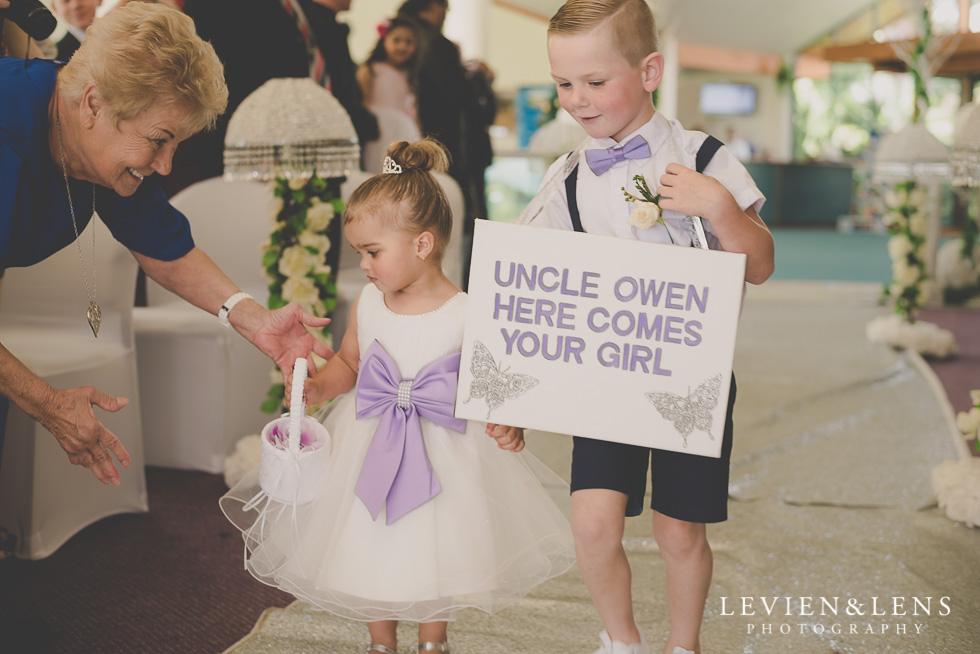 flower girl aisle {Auckland wedding photographer}