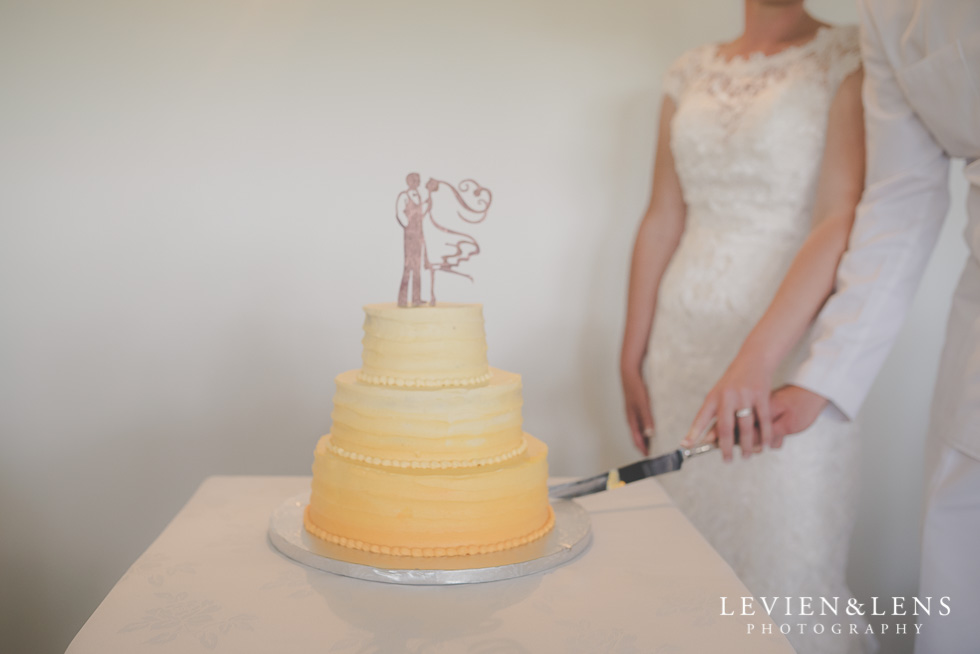 cake cutting reception {Auckland-Hamilton wedding photographer}