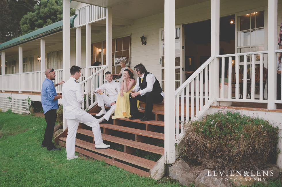 outside reception {Auckland-Hamilton wedding photographer} Footbridge Lodge