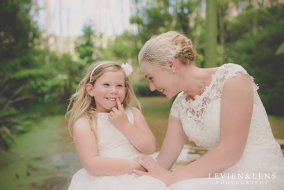 bride and flower girl {auckland wedding-couples photographer}