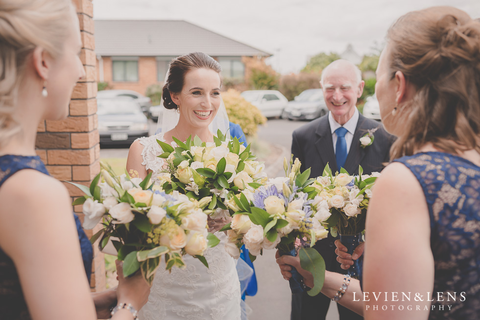 bride before ceremony St Anthony's Catholic Church Waiuku {Auckland wedding-couples-engagement photographer