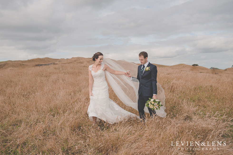 bride groom location shoot Kariotahi beach Castaways {Auckland wedding-engagement-couples photographer}
