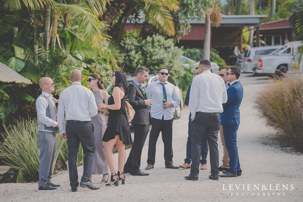 guests at ceremony Landscendt Tropical Garden {Auckland lifestyle wedding photographer}