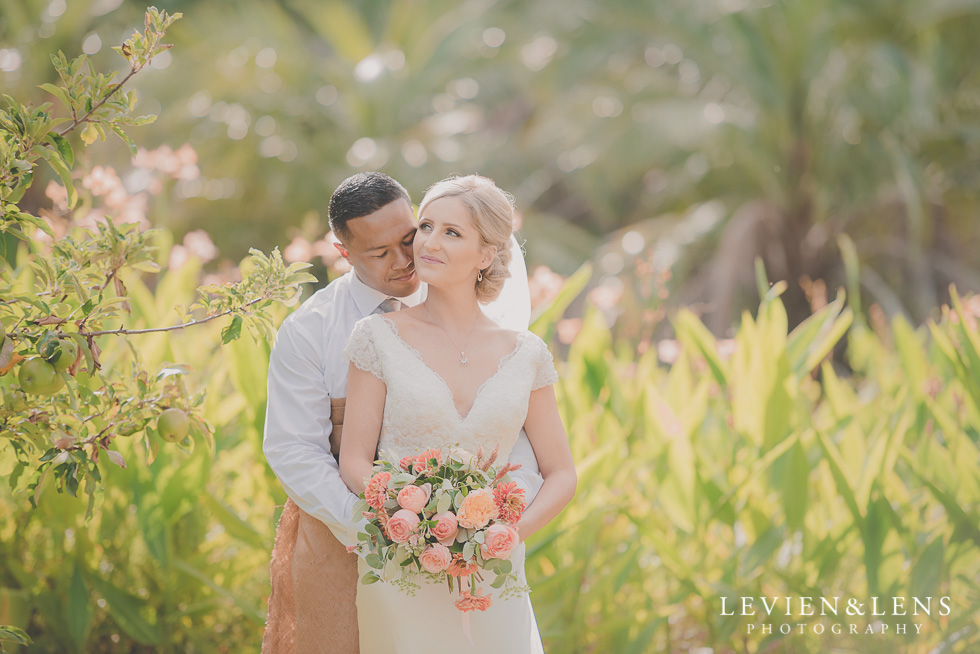 bride and groom intimate session Landscendt Tropical Garden {Auckland lifestyle wedding photographer}