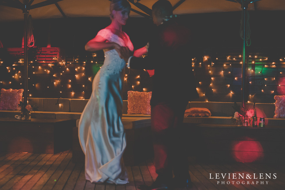 bride and groom first dance Landscendt Tropical Garden {Auckland wedding photographer}