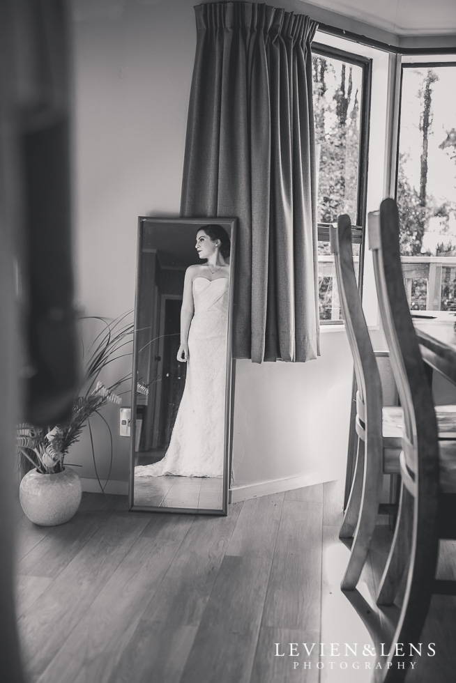 bride reflection Brigham - Herald Island {Auckland lifestyle wedding photographer}