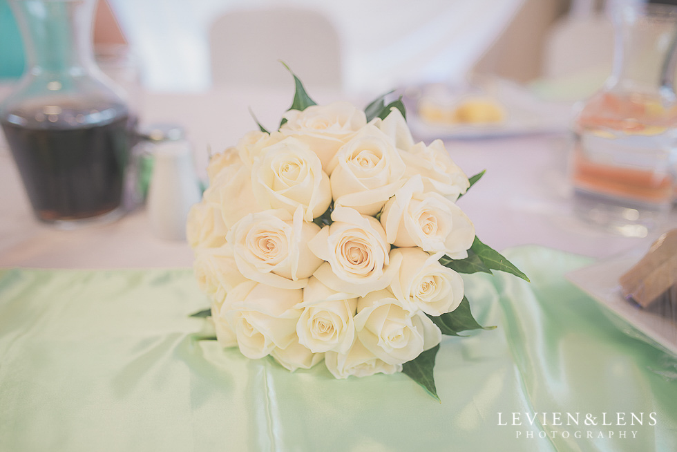 details flowers reception {Auckland NZ lifestyle wedding-engagement photographer} Malaeola community centre