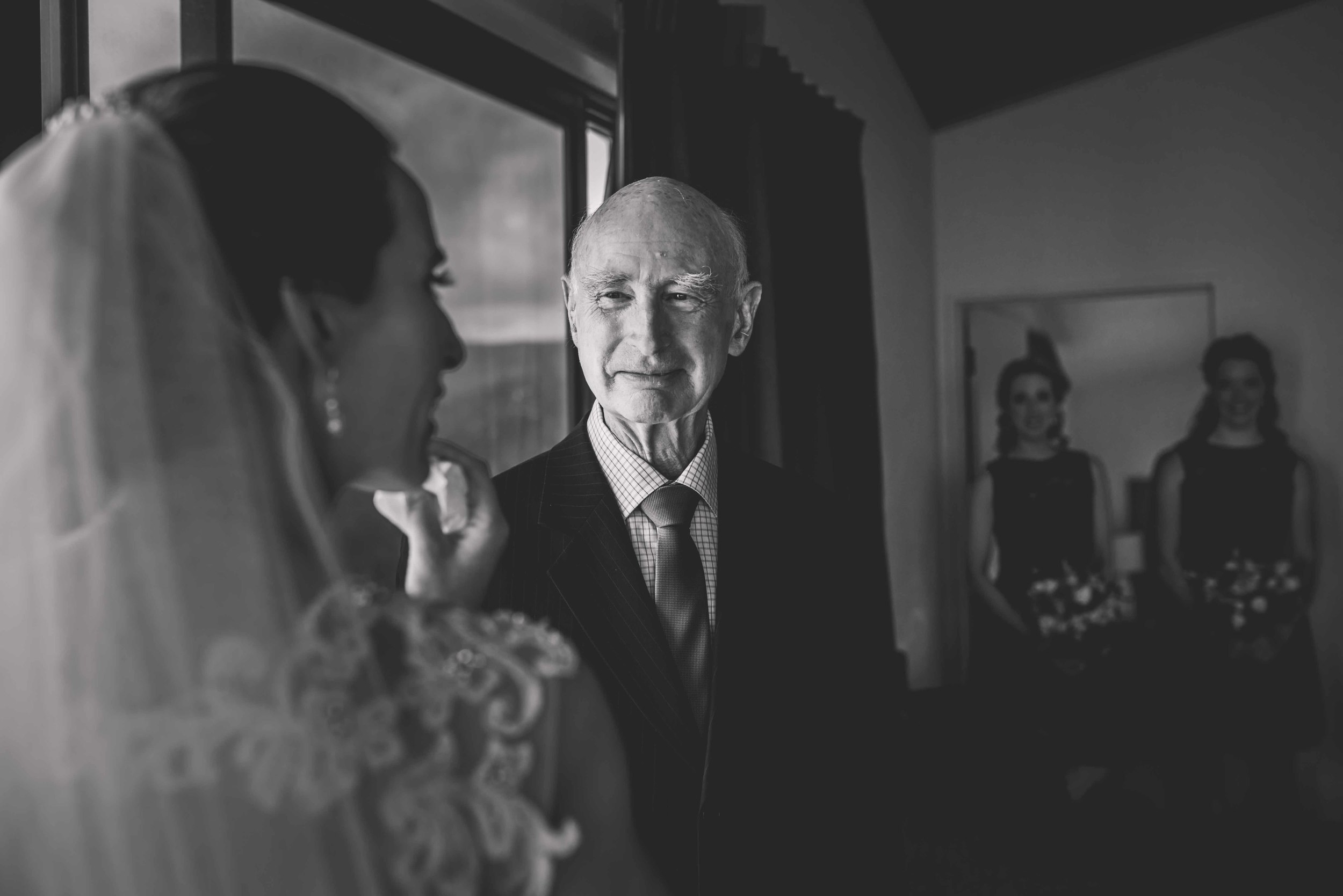 first look with dad {New Zealand wedding photographer}