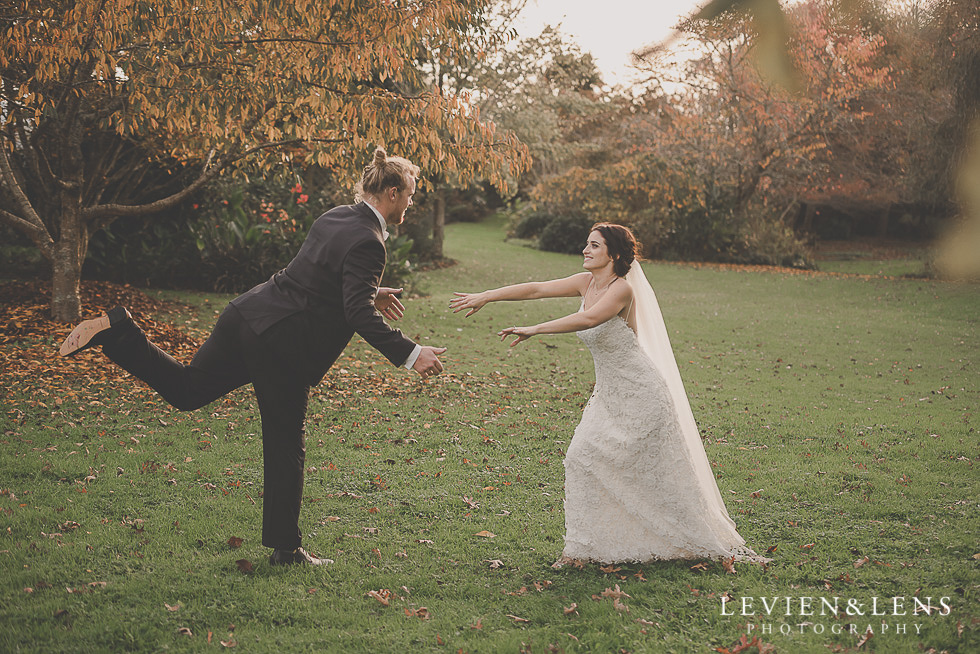 bride and groom dancing St Margarets Cafe - Karaka {Auckland lifestyle wedding photographer}