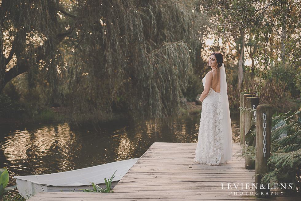 bridal portraiture near lake St Margarets Cafe - Karaka {Auckland lifestyle wedding photographer}