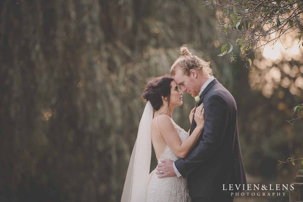 bride and groom intimate moment St Margarets Cafe - Karaka {Auckland lifestyle wedding photographer}