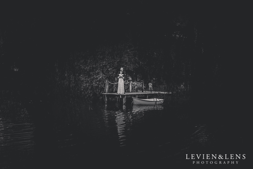 couple near the lake St Margarets Cafe - Karaka {Auckland lifestyle wedding photographer}