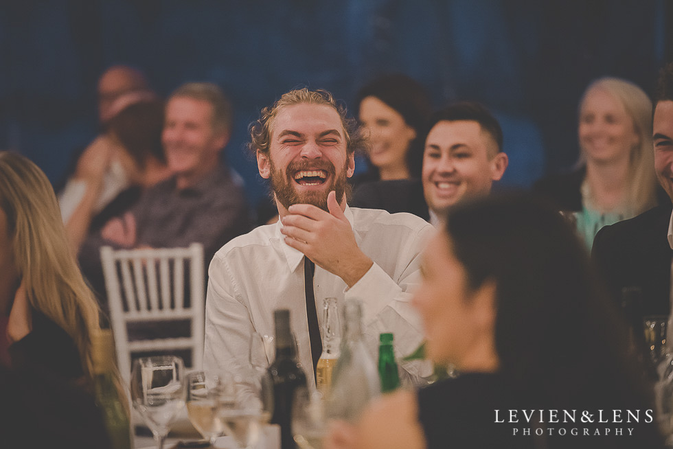 guests laughing - reception - St Margarets Cafe - Karaka {Auckland lifestyle wedding photographer}