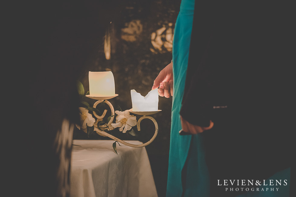 candles at reception St Margarets Cafe - Karaka {Auckland lifestyle wedding photographer}