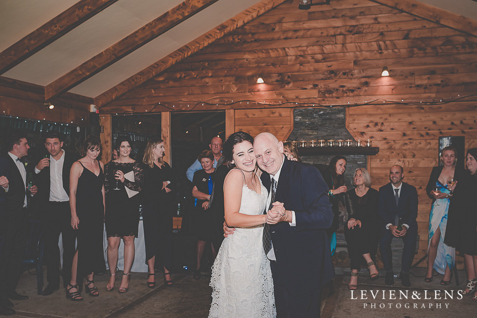 bride and dad dance - reception St Margarets Cafe - Karaka {Auckland lifestyle wedding photographer}