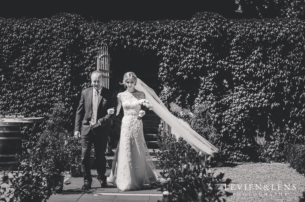 bride with dad walking down aisle - best wedding photos {Tauranga New Zealand couples photographer} Ataahua