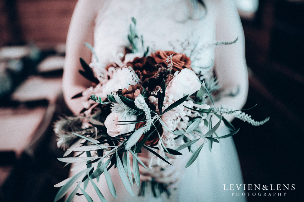 bride holding bouquet - Highwic historic house-museum winter wedding {Auckland NZ lifestyle weddings photographer}