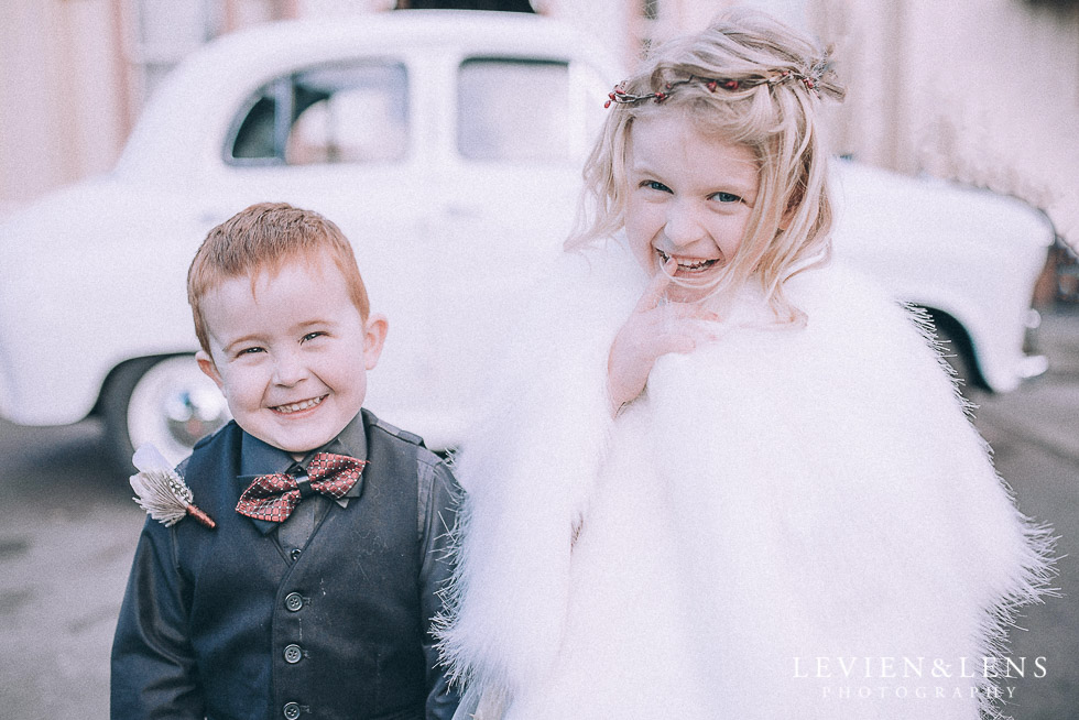 flower girl and ring bearer - Highwic historic house-museum winter wedding {Auckland NZ lifestyle weddings photographer}