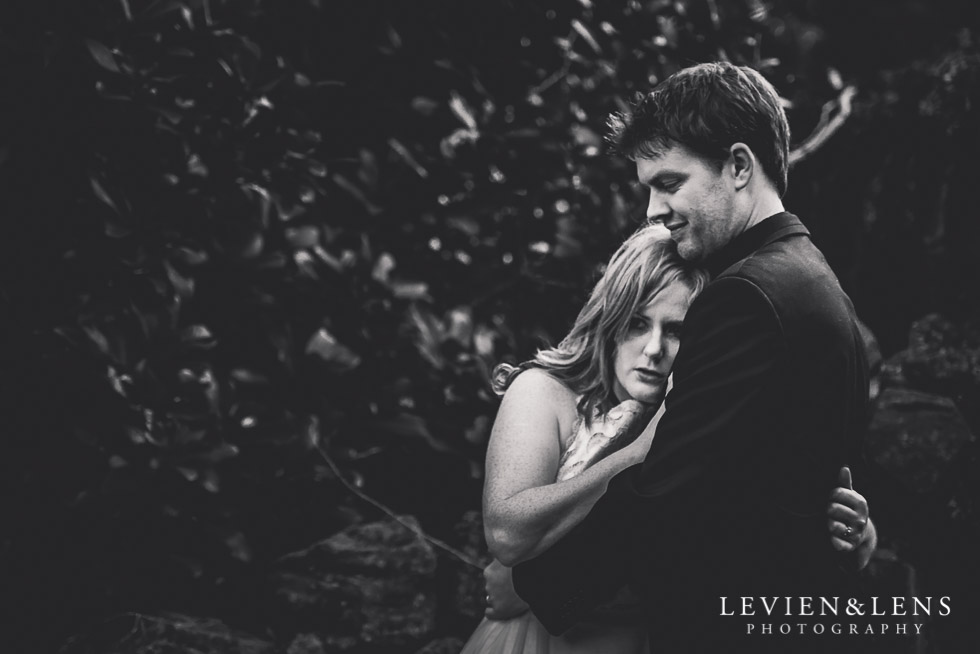 bride and groom intimate moment - Cornwall park photo session - winter wedding {Auckland NZ lifestyle weddings photographers}