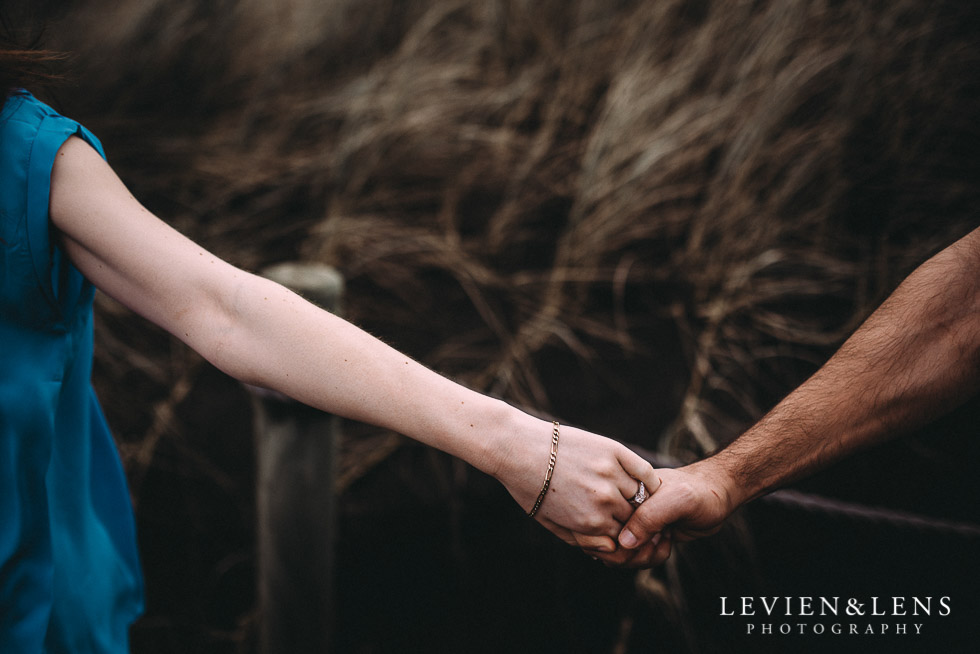 hands - Muriwai Beach couples-engagement photo shoot {Auckland wedding photographer}