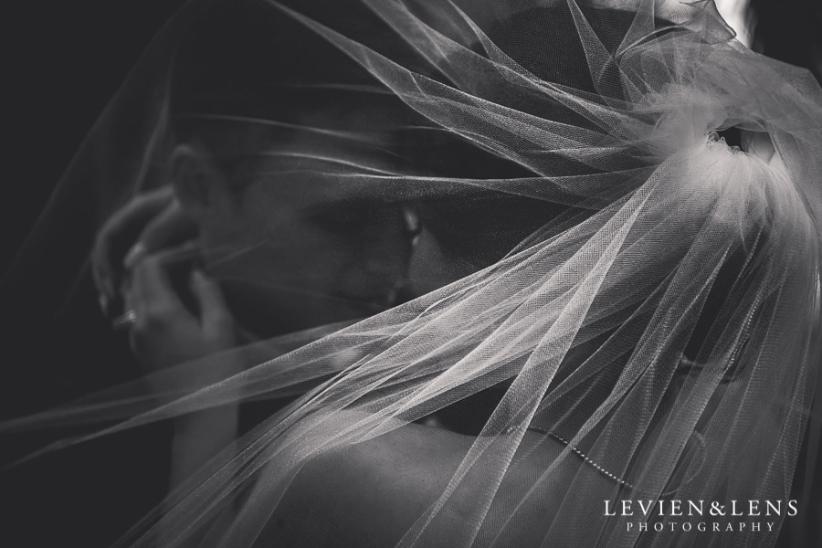 bride and groom intimate session outside - Langham Hotel Wedding {Auckland-NZ wedding photographer} under veil