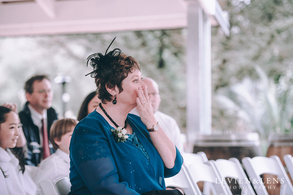 ceremony - mother crying - Markovina Vineyard Estate - Kumeu {Auckland wedding photographer}