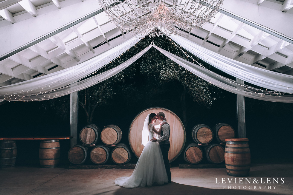 bride and groom night photography - Markovina Vineyard Estate - Kumeu {Auckland wedding photographer} intimate