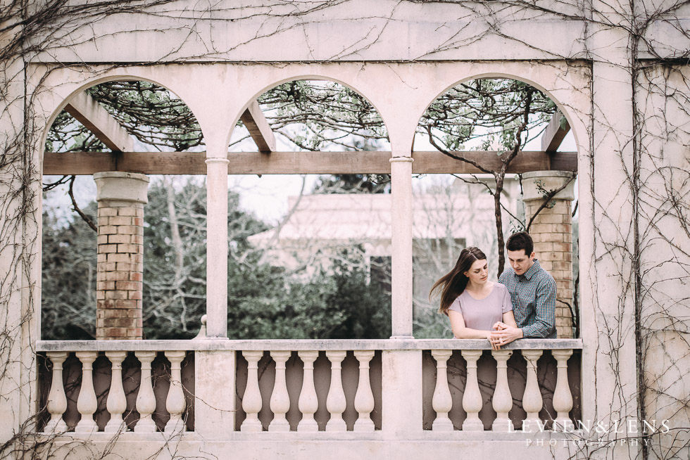 balcony - Hamilton Gardens engagement photo shoot {New Zealand wedding - couple photographer}