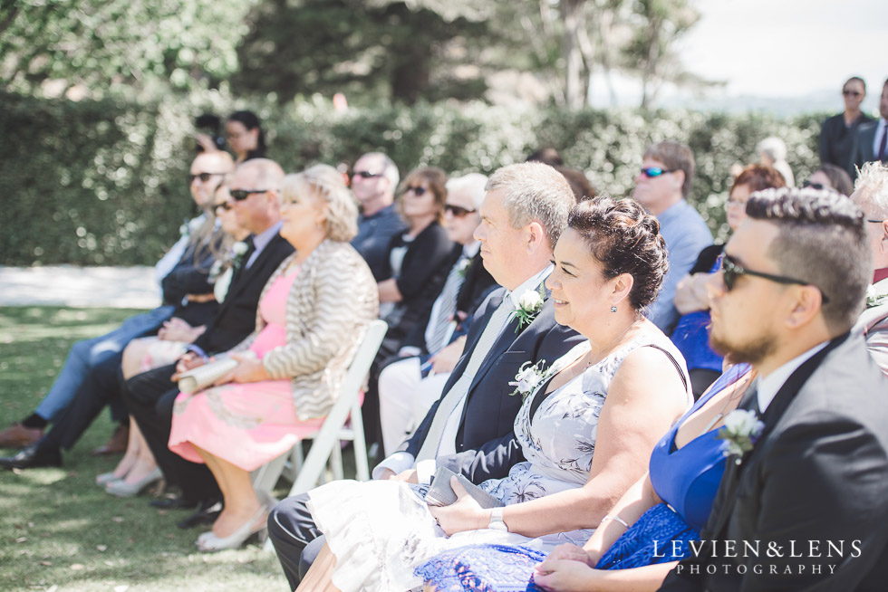 guests at ceremony - The Duke of Marlborough Hotel - Russel wedding {Northland-New Zealand weddings photographer} Pompallier garden