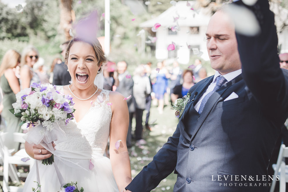 bride and groom - ceremony - The Duke of Marlborough Hotel - Russel wedding {Northland-New Zealand weddings photographer} Pompallier gardens