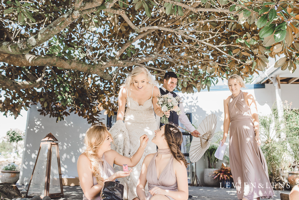 candid moments with bridal party - Liddington Gardens - Kerkeri Northland {NZ destination wedding photographer}