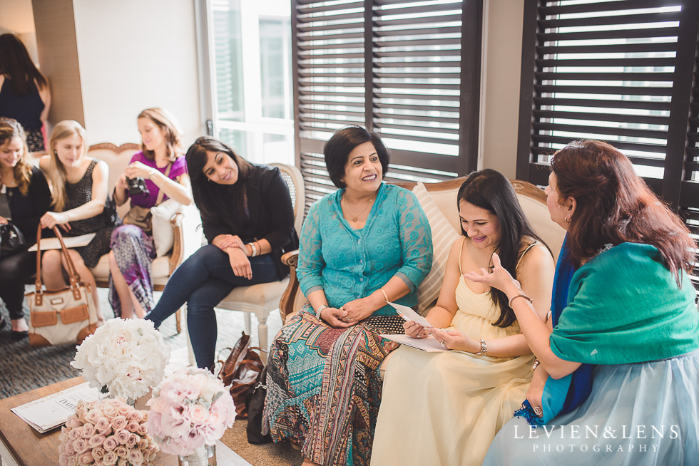 guests with bride - Trish Peng Christmas Bridal High Tea - Sofitel Viaduct Hotel {Auckland wedding photographer}